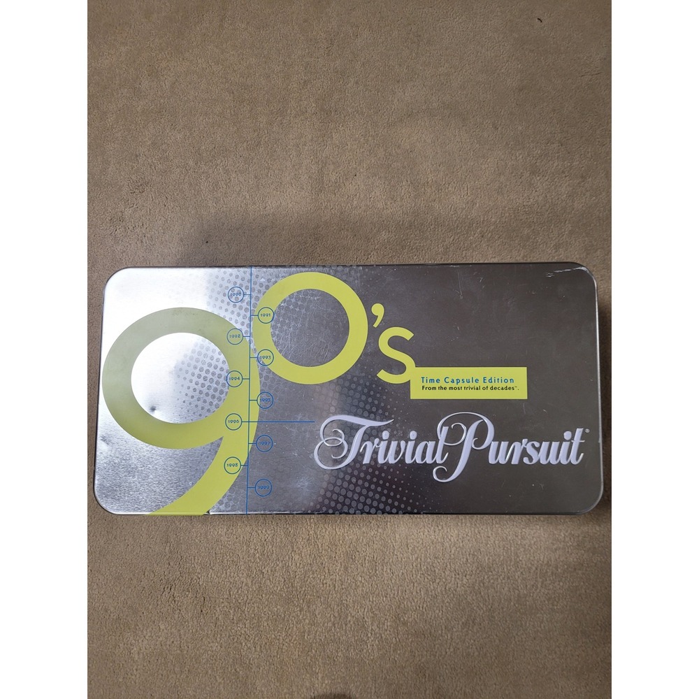 Trivial Pursuit 90s Time Capsule Edition Board Game Parker Brothers 2004 Tin‎